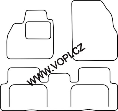 Autokoberce Renault Megane Scenic s výklenky 06/2003 - Autofit (3840)